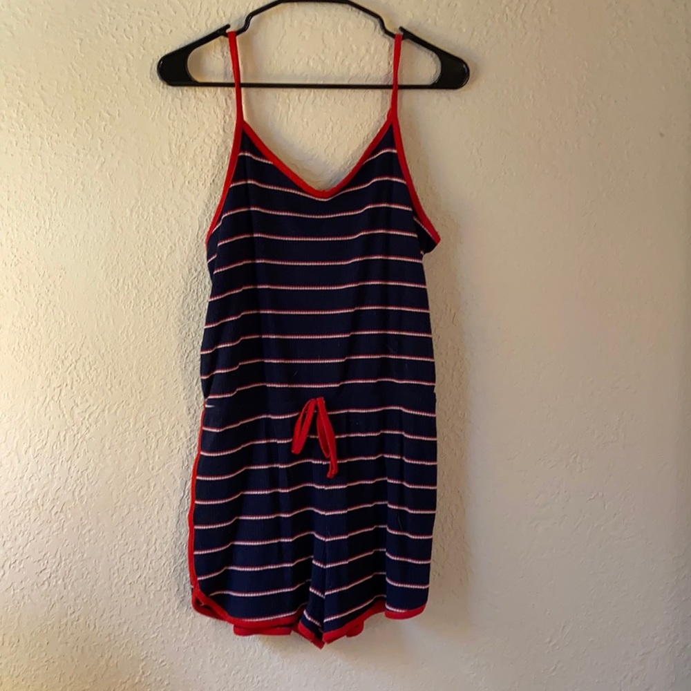 Red white and blue romper